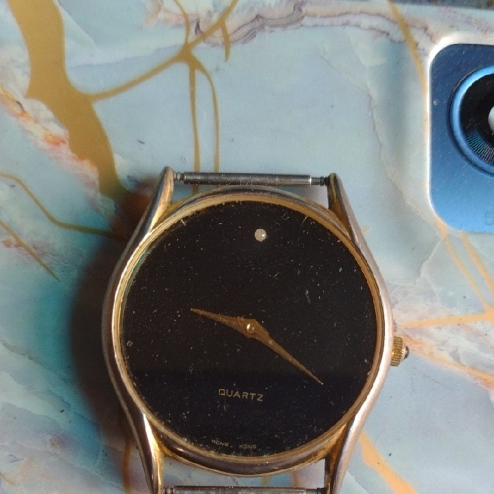 Remex Classic Black and Gold Quartz Watch